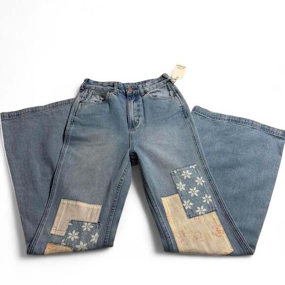 Wrangler Denim - Billabong Wrangler Patchwork Floral Flare Jeans